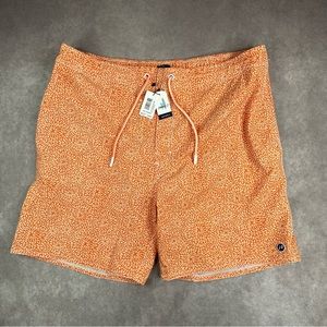 Johnnie-O Parrish Surf Shorts Lined Swim Trunks Clementine Elastic Size 2XL XXL